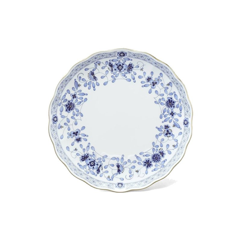 Japan NARUMI Milan bone china dinner plate-23cm - จานและถาด - เครื่องลายคราม สีน้ำเงิน