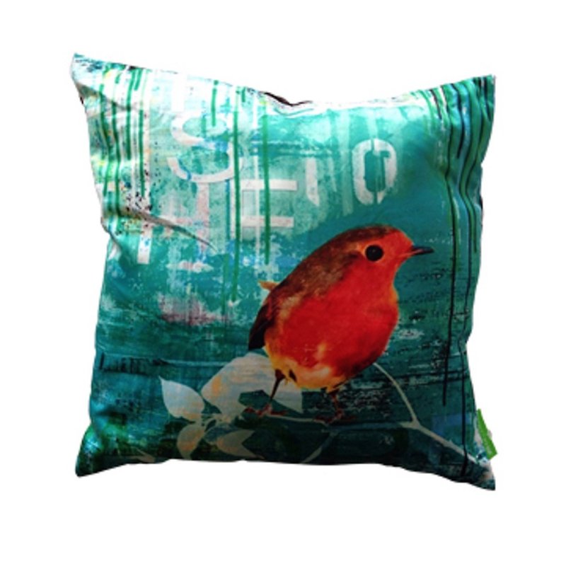 Love Bird Throw Pillow - หมอน - ผ้าฝ้าย/ผ้าลินิน 