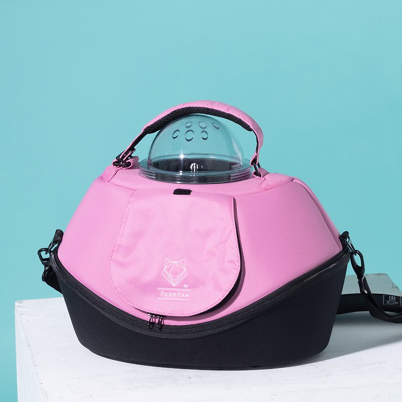 UFurO Pet Mobile Bed/Carrier - Midnight Black - Pet Carriers - Polyester Pink