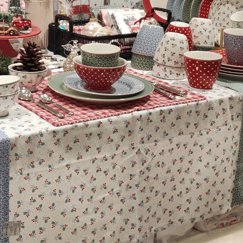 丹麥GreenGate Joselyn white桌巾150x150cm - 桌布/桌巾/餐墊 - 瓷 白色