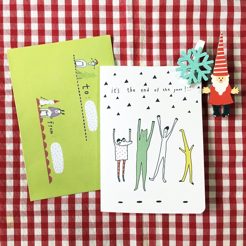 （封筒付き）✿MacaronのTOEマカロンつま先✿真新しいYEAR！/クリスマスカード - カード・はがき - 紙 