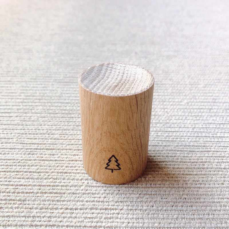 April Organics Round Log Essential Oil Diffuser Wood_Round Hole_American White Oak - ของวางตกแต่ง - ไม้ 