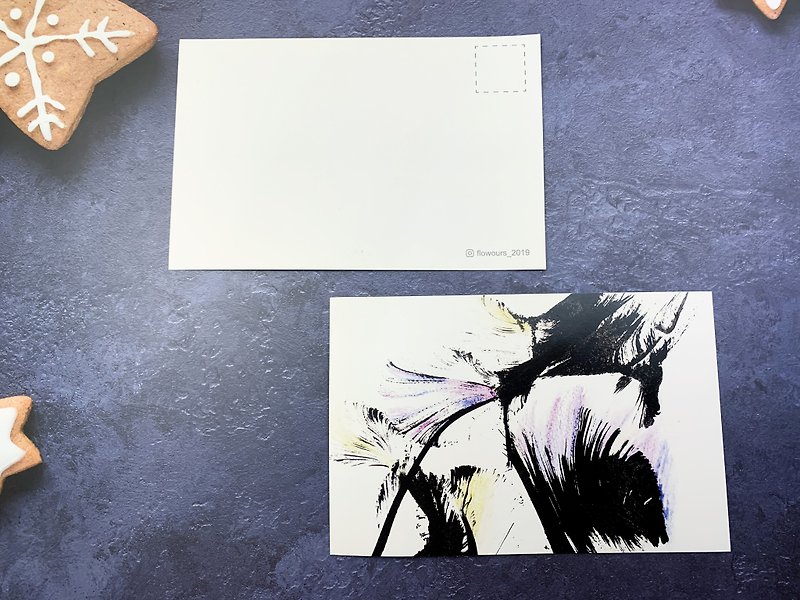 拉線畫明信片–夏日的煙花 - 卡片/明信片 - 紙 白色
