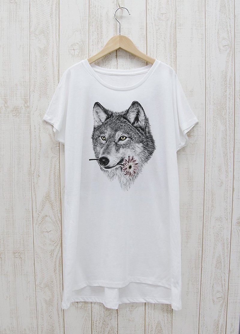 ronronWOLF One Piece Tee Here you go White / R027-O-WH - Unisex Hoodies & T-Shirts - Cotton & Hemp White