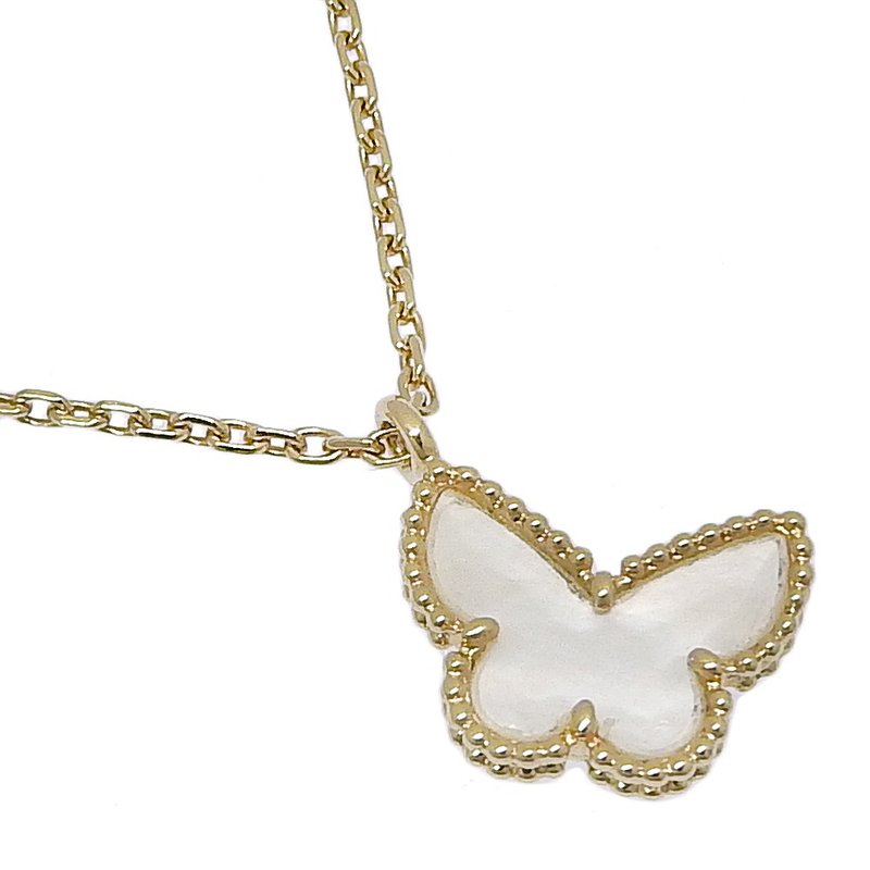 【日本直送】ヴァンクリーフ&アーペル Van Cleef & Arpels スウィート アルハンブラ パピヨン ネックレス K18YG 約2.6g 【中古】 - 項鍊 - 貴金屬 金色
