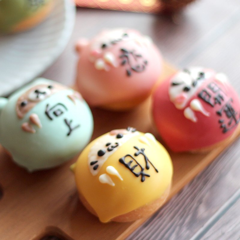 開運達摩糰子8入/無麩質麵體情人禮新春禮新年禮物春酒企業贈禮 - 蛋糕/甜點 - 新鮮食材 紅色