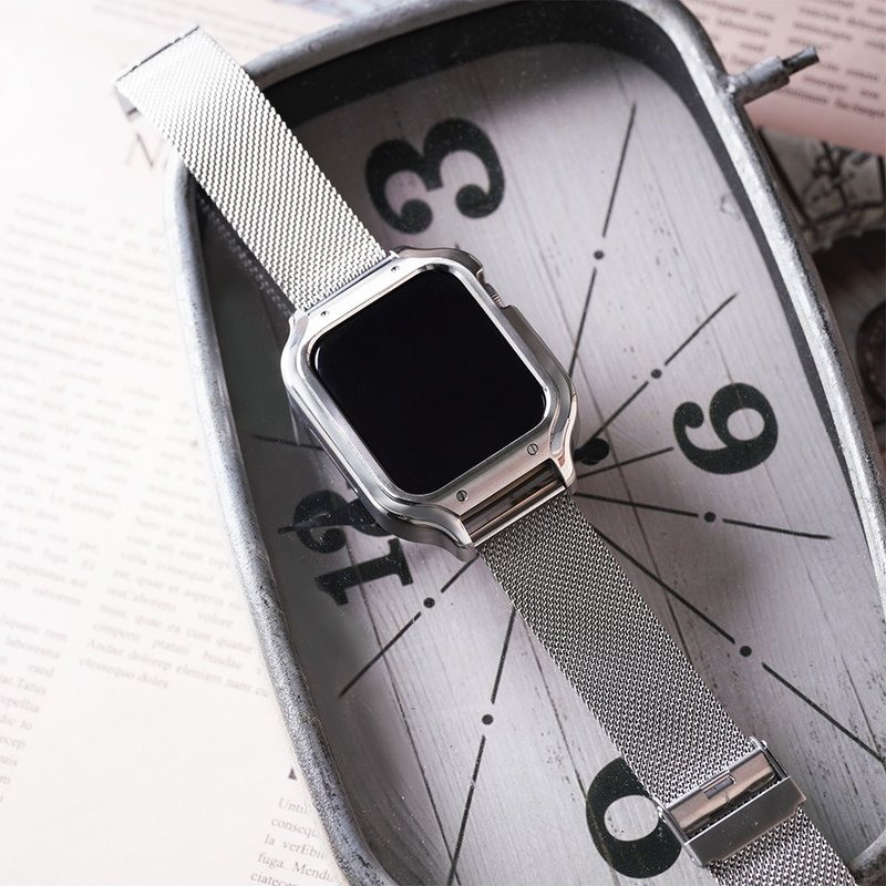 Apple watch - 不鏽鋼保護殼 - 鋼殼 - AirPods/耳機保護套 - 不鏽鋼 銀色