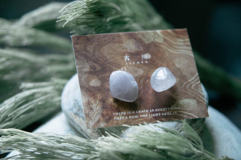 CRACK | 礦物系耳環 |  EARRINGS - 耳環/耳夾/耳骨夾 - 玉石 紫色