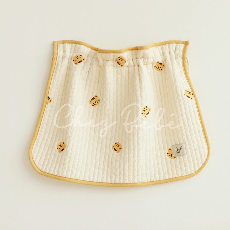 韓國Chezbebe 奶黃小虎刺繡汽車遮陽簾 - 嬰兒床/床圍/寢具 - 棉．麻 