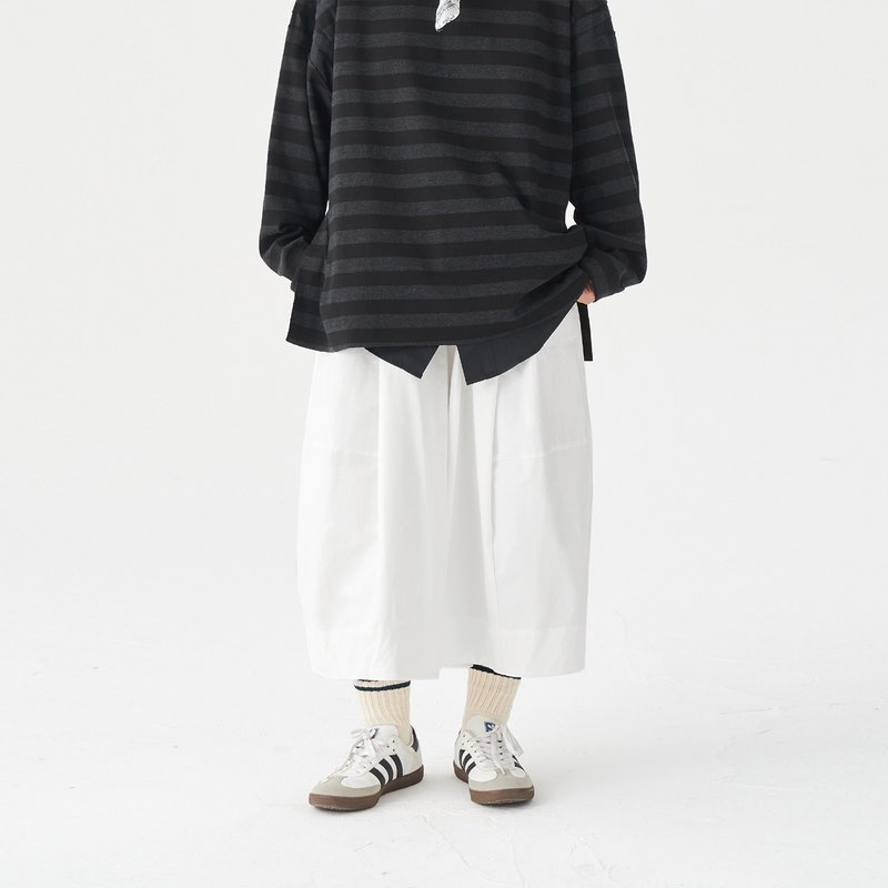 TopBasics 基礎款裙褲 - 女長褲 - 棉．麻 白色