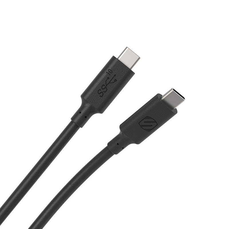 SCOSCHE USB-C 10 Gbps transmission and charging cable - Chargers & Cables - Plastic Black