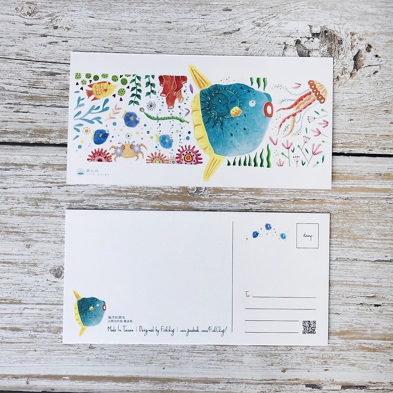 Ocean Friends Postcard-Mambo Fish - การ์ด/โปสการ์ด - กระดาษ 