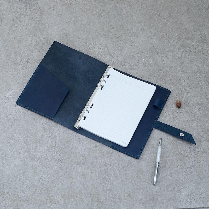 A5 Genuine Leather Binder Notebook - Notebooks & Journals - Genuine Leather Multicolor