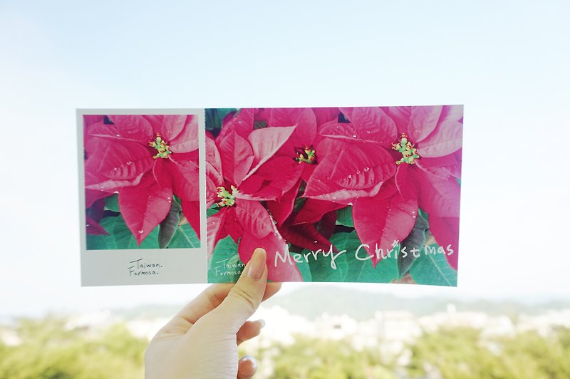 [Stub postcard] - Christmas red - Christmas blessing - Cards & Postcards - Paper Red
