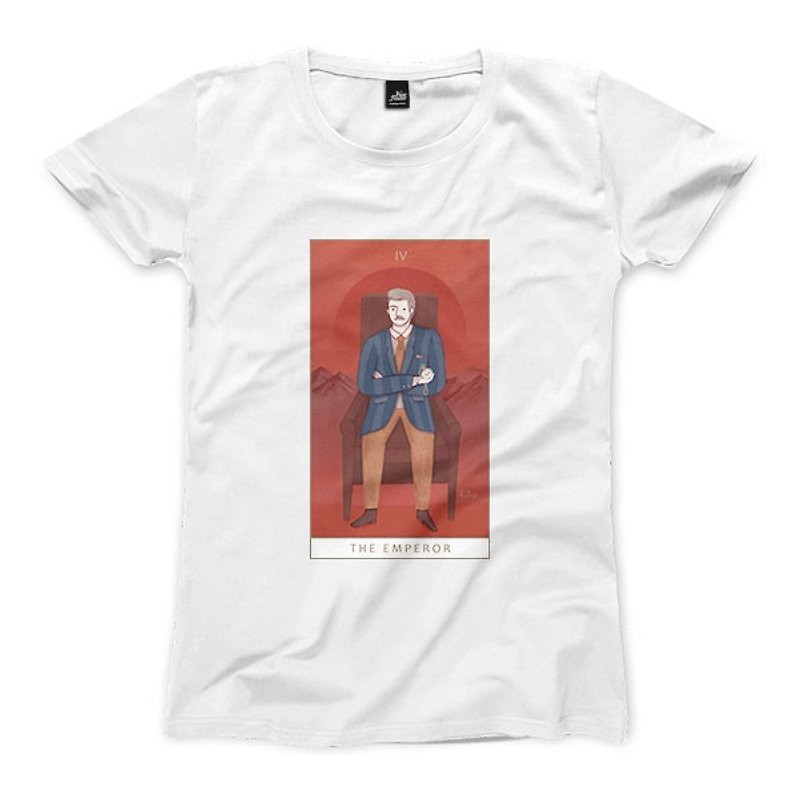 IV |皇帝 - ホワイト - レディースTシャツ - Tシャツ - コットン・麻 