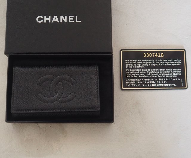CHANEL シャネル COCO ココマーク キーケース ブラック レザー