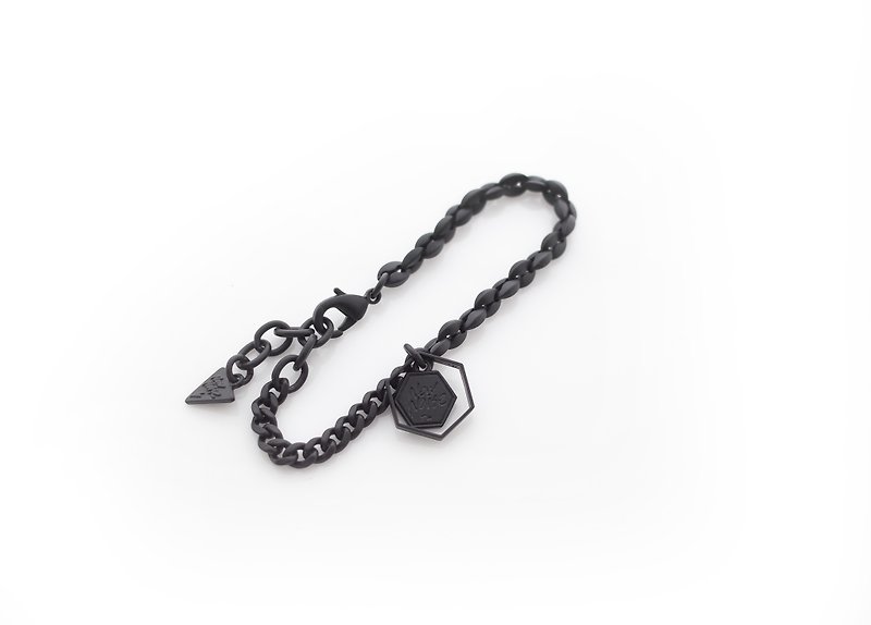 Hexagon Twist Bracelet ( Matte Black ) - Bracelets - Other Metals Black