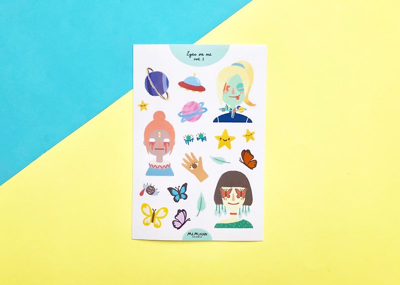 Eyes On Me Vol.2 Sticker Sheet | A6 waterproof sticker - Stickers - Paper Multicolor