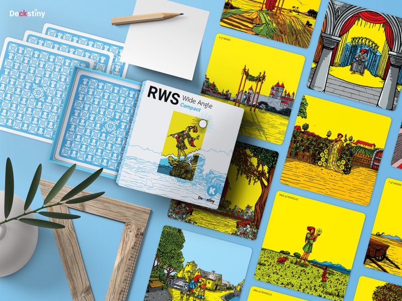 RWS Wide Angle Tarot - Compact 70x70mm : Kickstarter Edition from Deckstiny - Cards & Postcards - Paper Blue