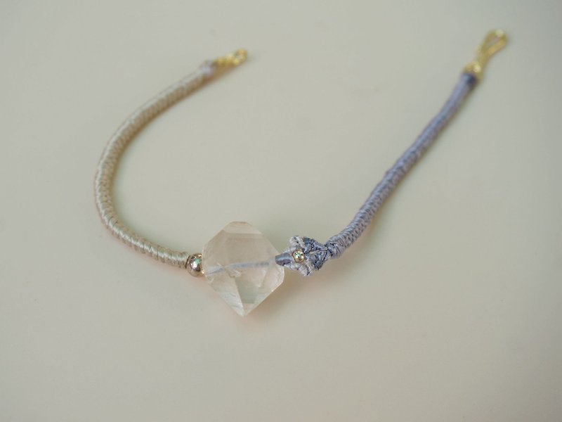 | MC | Natural Brahma Skeleton Crystal Silk Bracelet Square - Bracelets - Gemstone 
