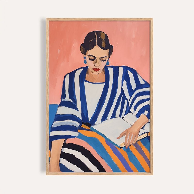 條紋之書 Striped Pages / 當代人物 藝術掛畫 海報 - 海報/掛畫/掛布 - 紙 