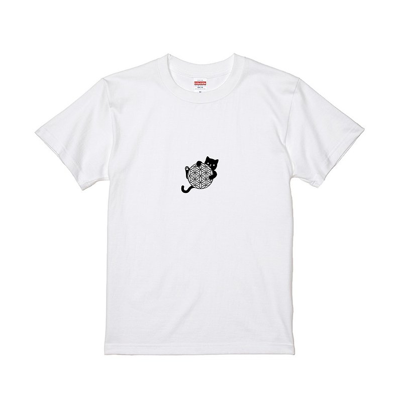 Cat and Awaking T-Shirt- The Flower of Life - อื่นๆ - ผ้าฝ้าย/ผ้าลินิน หลากหลายสี