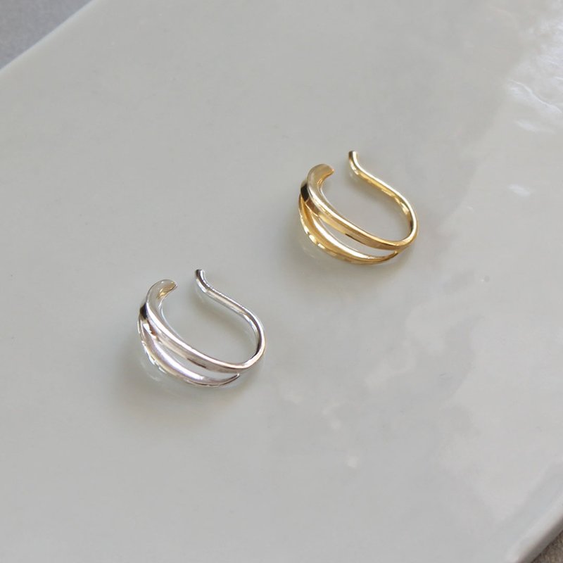 Grass ear cuff - 耳環/耳夾/耳骨夾 - 純銀 銀色