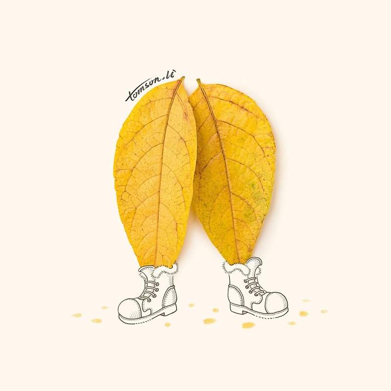 長ズボン | オリジナルイラスト 黄金色の秋の季節 装飾画 ほぞとほぞ穴 無垢材 フレーム アート マイクロ スプレー 創造性 - ポスター・絵 - 木製 