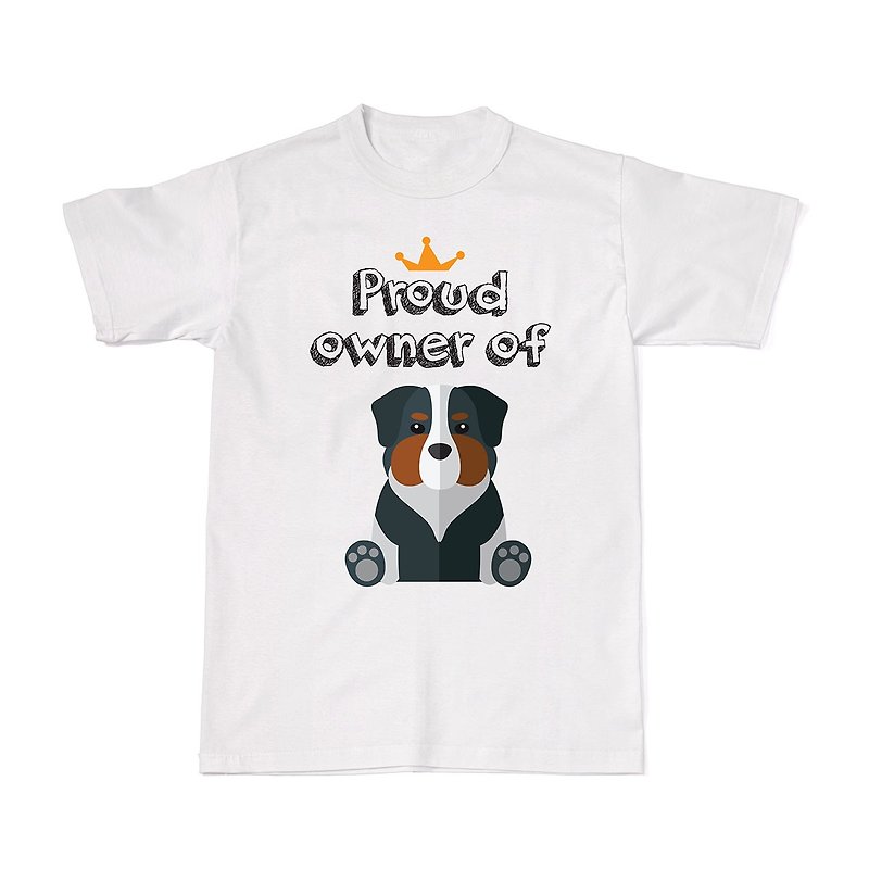 Proud Dog Owners Tees - Australian Shepherd - T 恤 - 棉．麻 白色