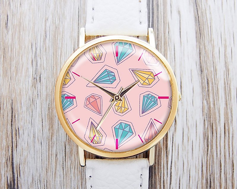 パーフェクトダイヤモンド - レディース腕時計/メンズ腕時計/ユニセックス腕時計/アクセサリー【特別なUデザイン】 - 腕時計 - 金属 ピンク