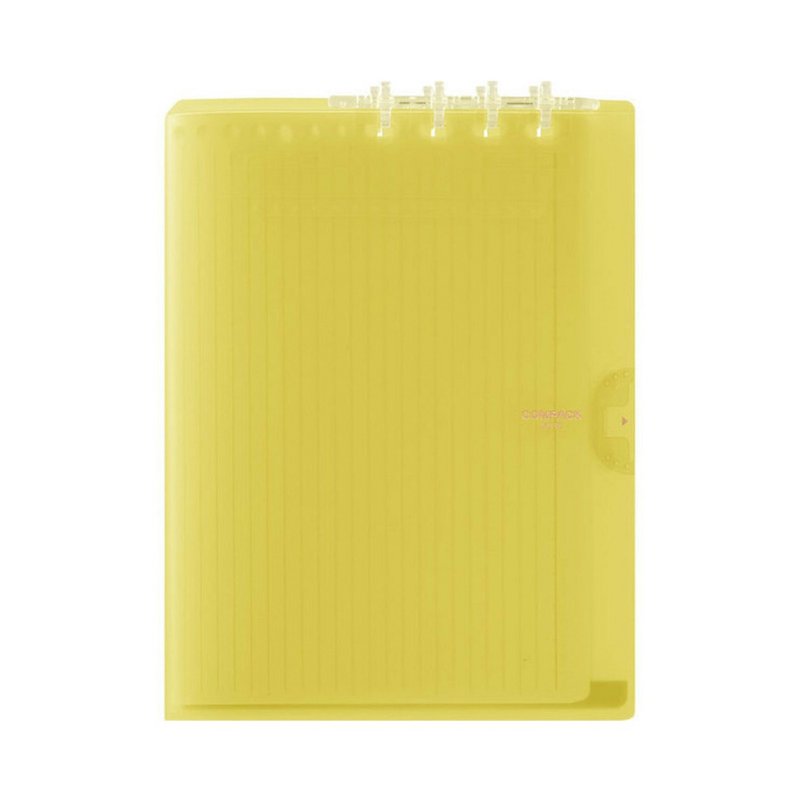 【KING JIM】COMPACT 可對折活頁筆記本 透明黃色A4 (9956TY-YL) - 筆記本/手帳 - 塑膠 黃色