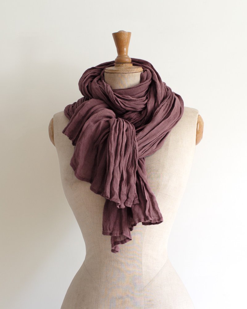 Soft & Washed Linen Scarf - ผ้าพันคอถัก - ลินิน 