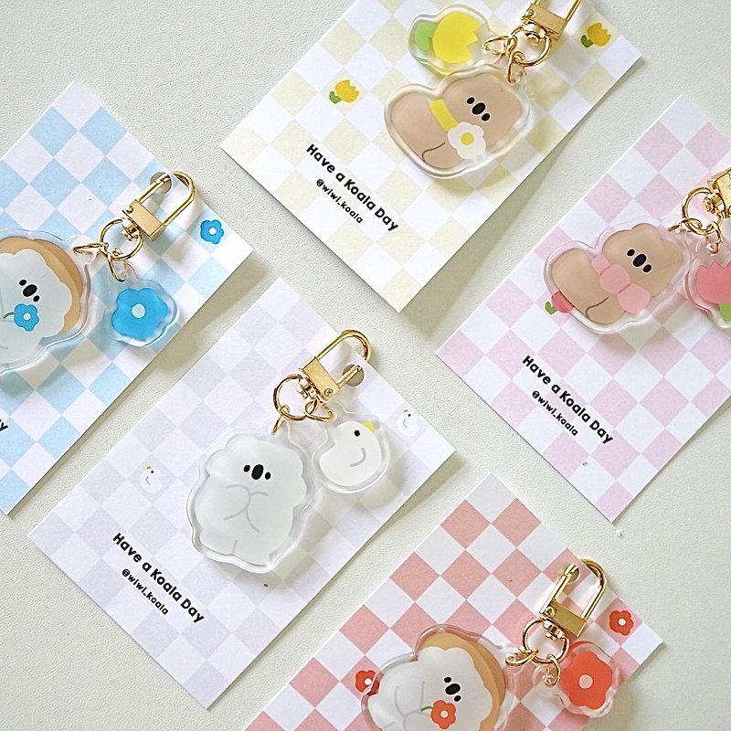 5 types of spring Acrylic pendants - Charms - Plastic 