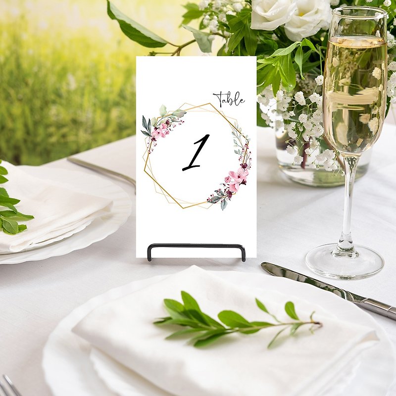 Wedding banquet venue table card wooden base countertop decoration Table card wedding favors - การ์ด/โปสการ์ด - กระดาษ ขาว