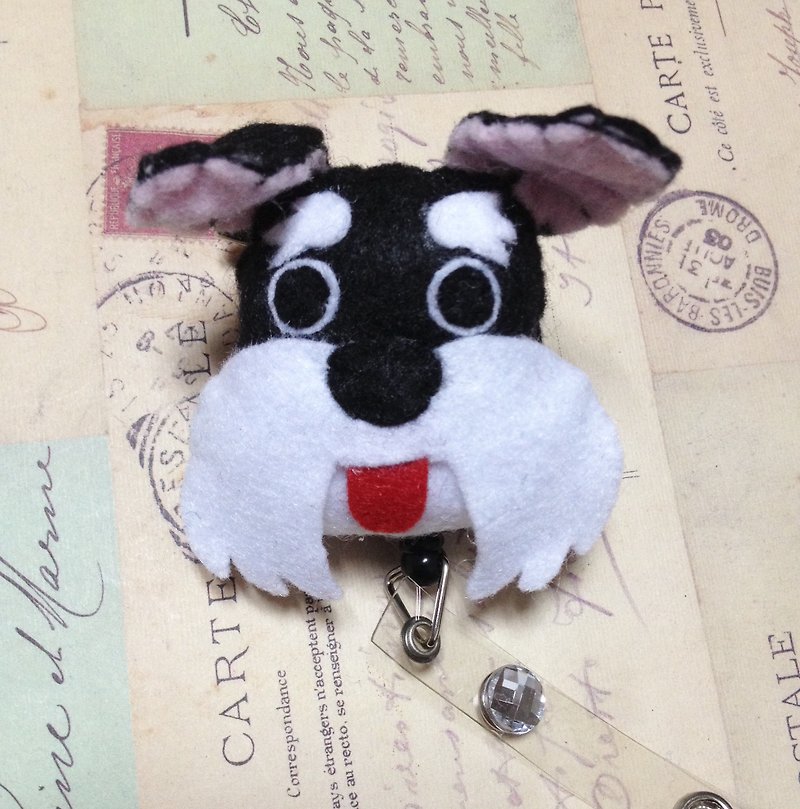 Schnauzer-shape identification card telescopic clip - ID & Badge Holders - Other Materials 