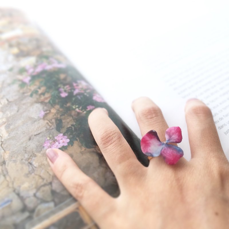 Flower fragrant finger original ring - แหวนทั่วไป - วัสดุอื่นๆ สีม่วง
