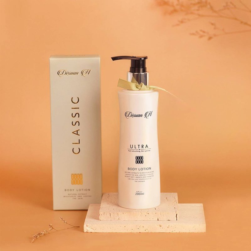 Dixuan H 精華奇肌身體乳-保濕經典款 200ml - 身體乳/按摩油 - 玻璃 白色