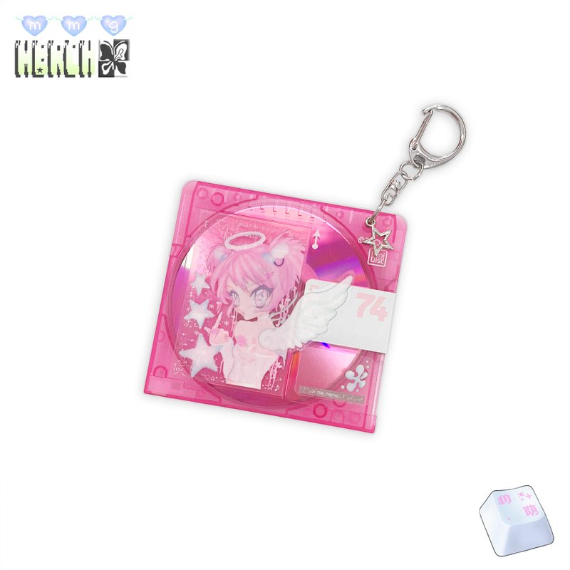 迷你光碟鑰匙圈  | 粉紅色 - 鑰匙圈/鑰匙包 - 塑膠 粉紅色