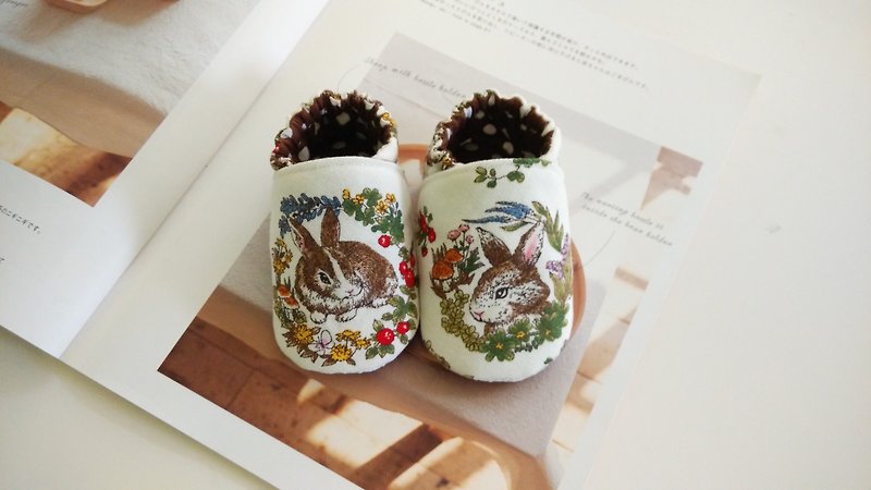 Wreath rabbit baby shoes baby shoes toddler shoes 13/14 - Kids' Shoes - Other Materials Brown