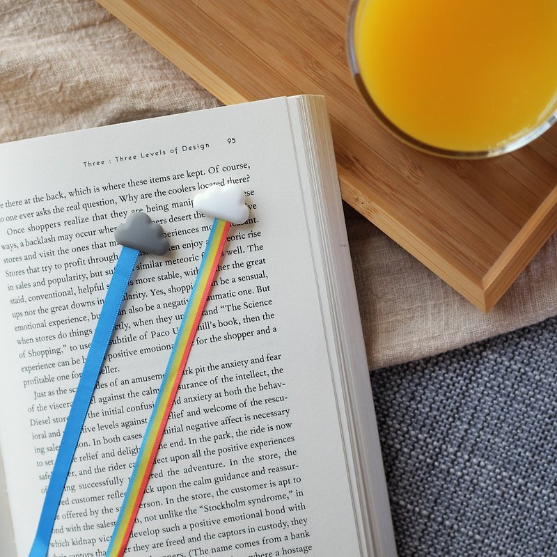Rainbow bookmark - set of 2 │ rainbow / reading / ribbon - ที่คั่นหนังสือ - ซิลิคอน หลากหลายสี