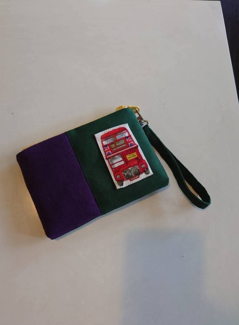 配色零錢包 - 化妝包/收納袋 - 棉．麻 