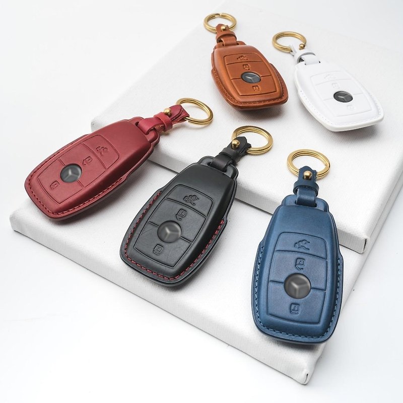 Benz A35 C300 W205 W213 CLA CLA45 CLS Benz key leather key bag - Keychains - Genuine Leather 