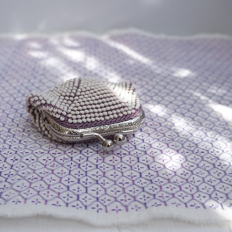 Ba-ba handmade Beads crochet coinpurse No.1866 - 散紙包 - 其他材質 紫色