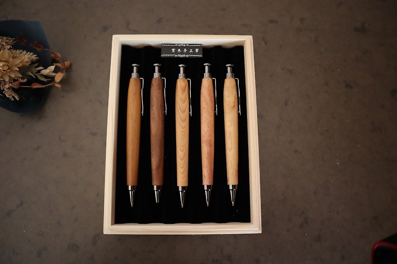 針五木鋼珠筆/自動鉛筆/兩用筆 - 鉛芯筆 - 木頭 