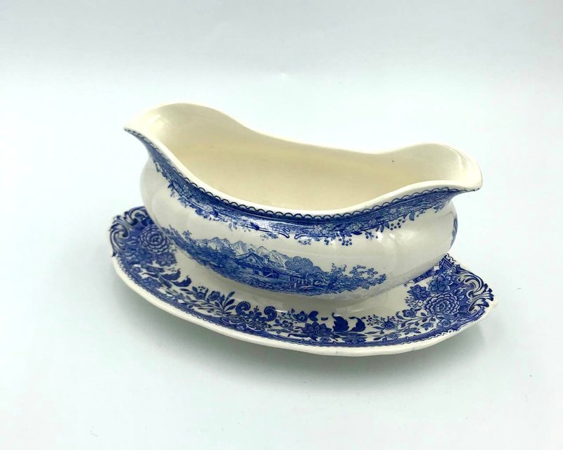 Villeroy 和 Boch 藍色 Burgenland 肉汁船 - 花瓶/花器 - 瓷 藍色