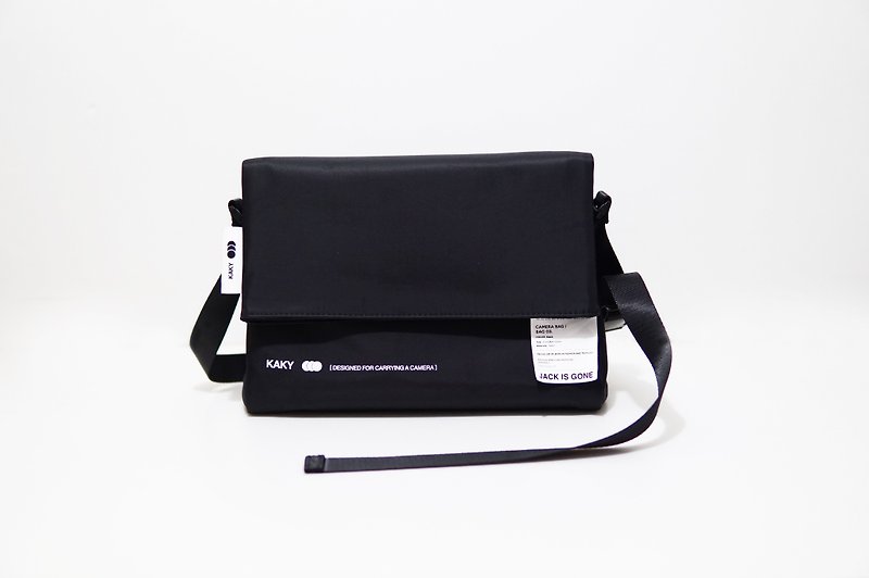 KAKY BAG 03-Travel Shoulder Bag - กระเป๋าแมสเซนเจอร์ - ไนลอน สีดำ