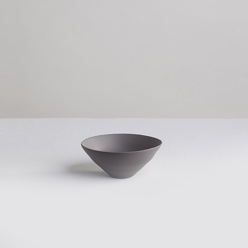 【3,co】Water Wave Series Small Bowl (No. 1) - Gray - Bowls - Porcelain Gray