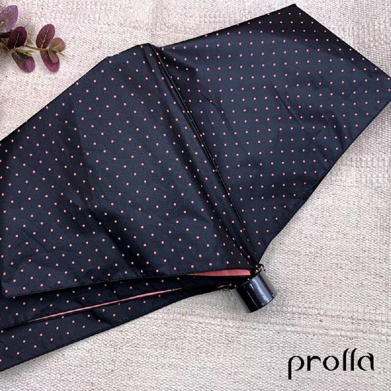 Prolla 圓弧迷你系列 素面點點色膠玫瑰金防風大折傘 防曬抗UV - 雨傘/雨衣 - 防水材質 