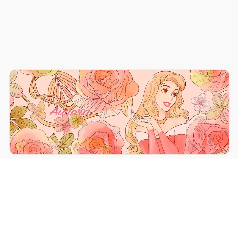 InfoThink Disney Princess Series Flowerbed Mouse Mat - Sleeping Beauty Aurora - แผ่นรองเมาส์ - ซิลิคอน สึชมพู