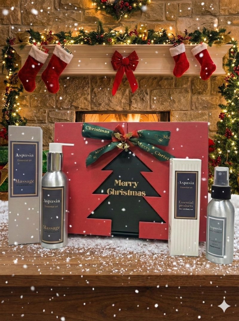 Forest & Woody - Warm Aroma Set Massage Oil + Aroma Mist Four-Piece Set - Skincare & Massage Oils - Essential Oils 